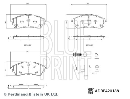 Ford Ranger Ön Fren Balatası BLUEPRINT
