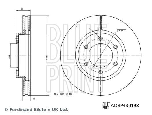 Ford Ranger Ön Fren Aynası BLUEPRINT
