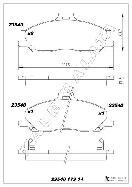Ford Ranger Ön Balata 2.5 D TD 4X4 KALE-BALATA