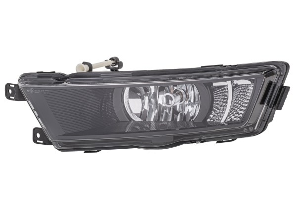 Skoda Rapid Sis Farı Halojen LED Sol Siyah HELLA