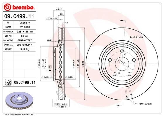 Toyota Rav4 Ön Fren Diski Hava Kanallı BREMBO