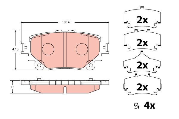 Toyota RAV4 Arka Fren Balata TRW