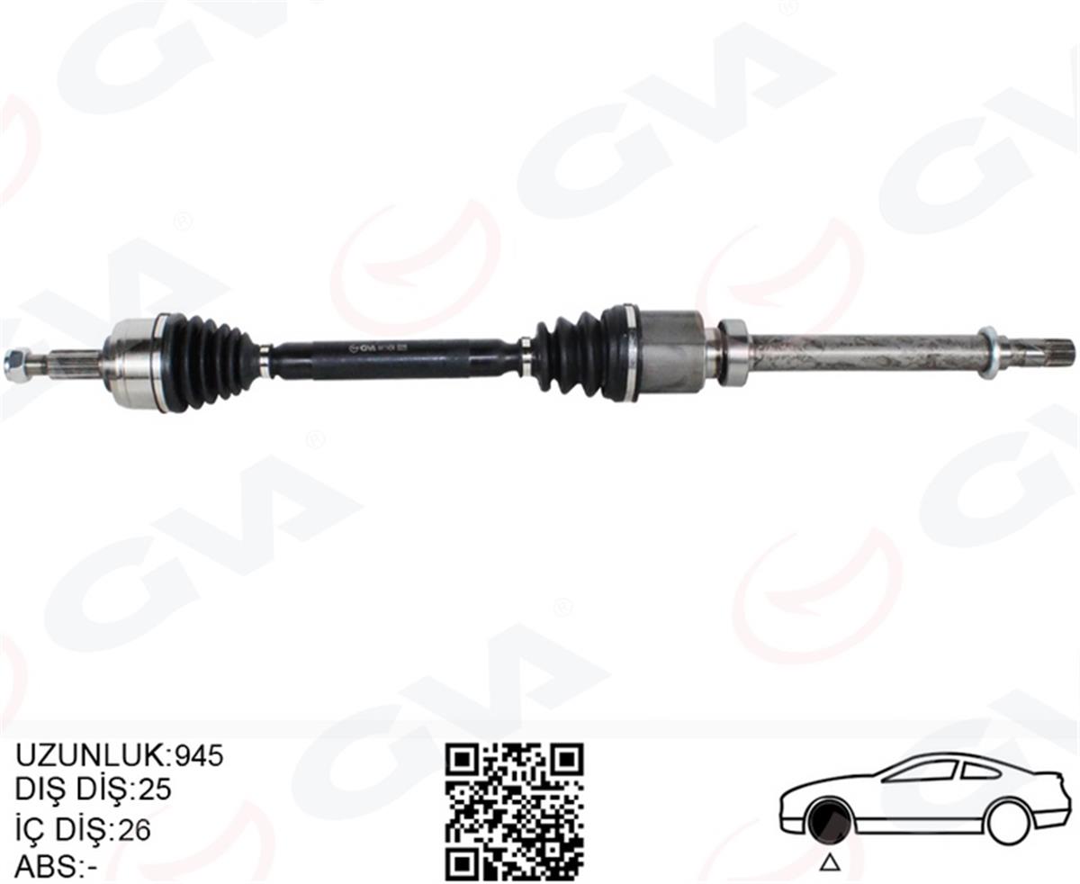 Renault Megane 4 (2016-) Ön Aks Sağ 391000978R-391008707R