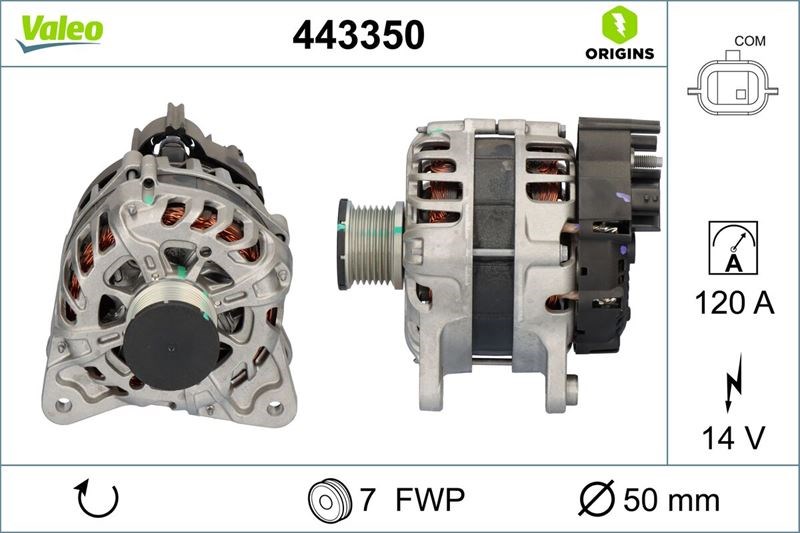Renault Captur II Clio V Dacia Duster II 1.0 TCe H4D 14V 120A Alternatör VALEO