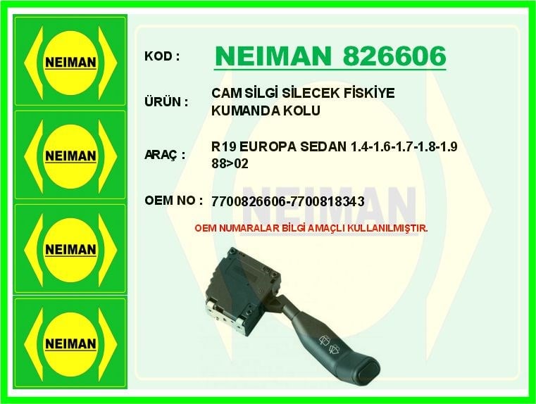 Renault R19 Europa Silecek Fiskiye Kumanda Kolu BESCHER