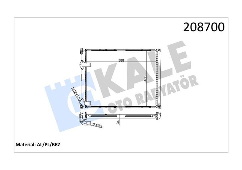 Renault Safrane 2.1 2.2 2.5 TDI Radyatör KALE-RADYATOR
