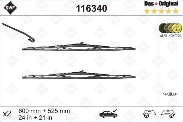 Renault Logan II Opel Vivaro Spoilerli Silecek Süpürgesi 60 52.5cm VALEO