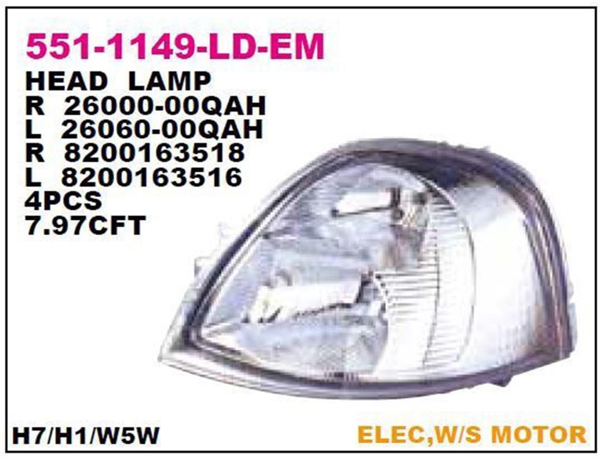 Renault Master Mascott Opel Movano Nissan Interstar Sağ Far Depo 03-09 8200163518