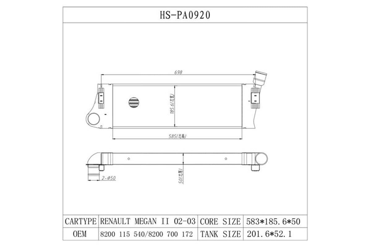 Renault Megane 2 Turbo Radyatörü Behr 1.5/1.9 Dci 8200700172