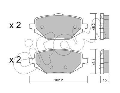 Renault Captur 2 Arka Fren Balatası E-Tech 160 CIFAM