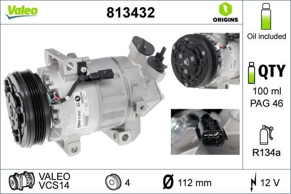 Renault Symbol III Klima Kompresörü 0.9TCe 1.2 VALEO