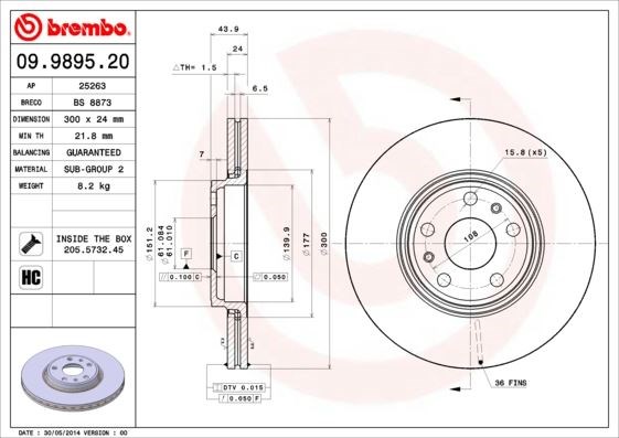 Renault Ön Fren Diski Standart BREMBO