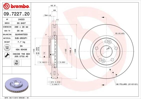 Renault Ön Fren Diski Standard BREMBO
