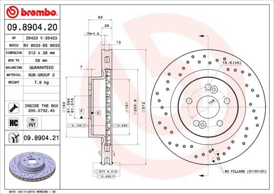 Renault Ön Fren Diski UV Coated BREMBO