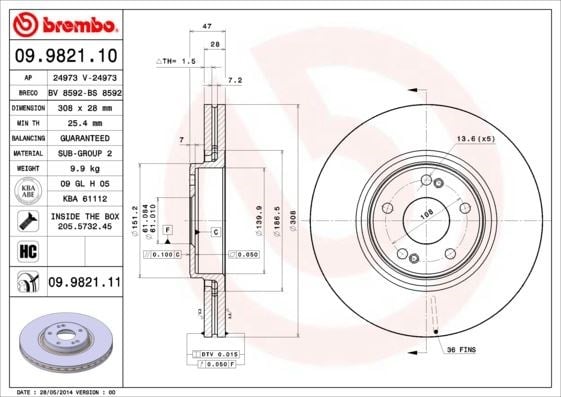 Renault Ön Fren Diski UV Kaplamalı BREMBO
