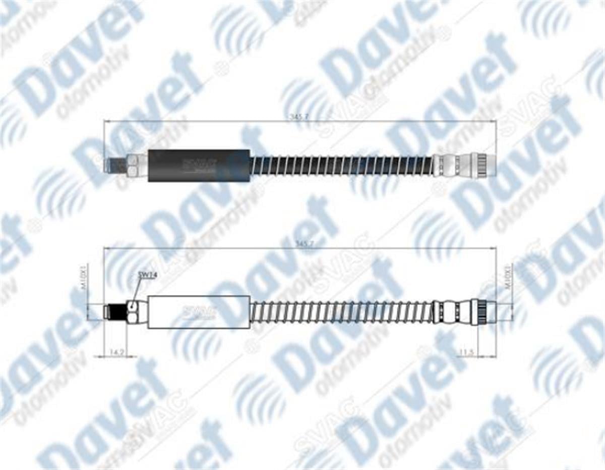 Renault Clio/Symbol/Twingo Ön Fren Hortumu Svac 7700423975