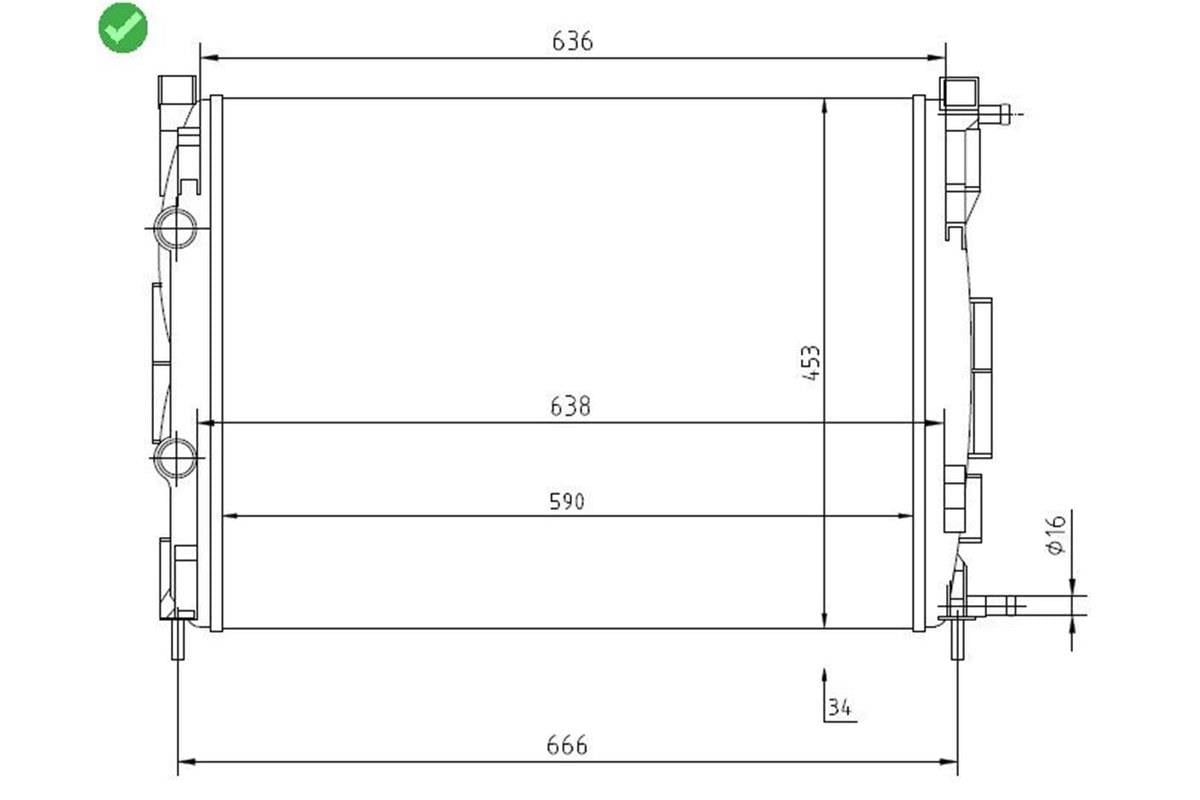 Renault Megane 2 Su Radyatörü Eurofan Mekanik Tip Yml-R130