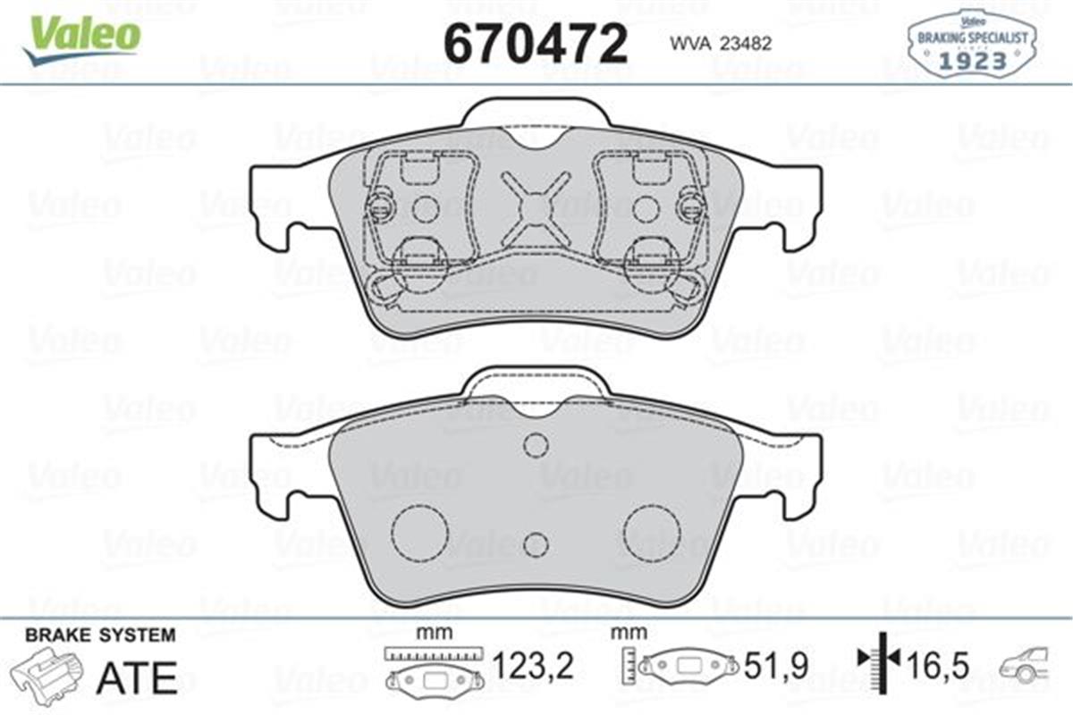 Renault Laguna 2 (2001>) Megane 2 Arka Balata 7701206609-1605196-2T142m008a1