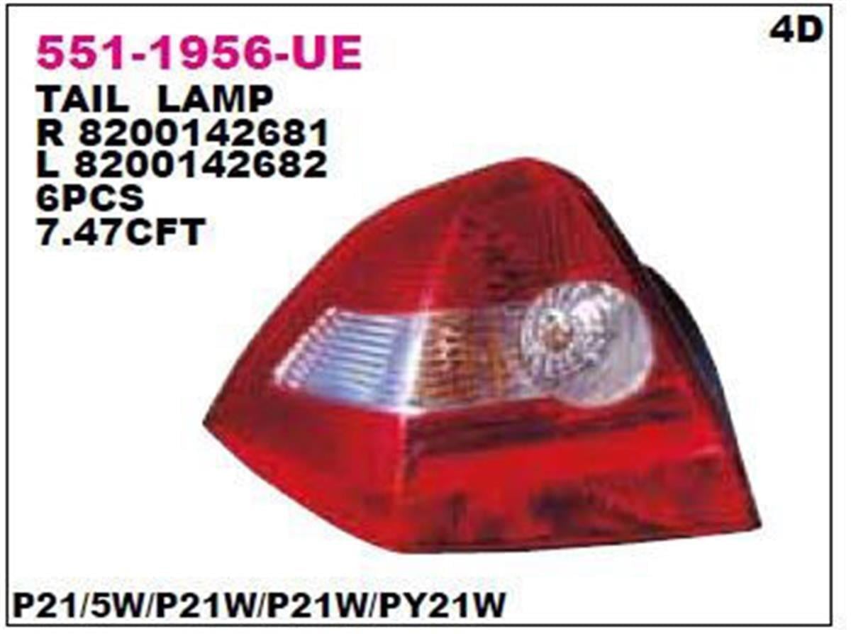 Renault Megane Stop Lambası Depo Sağ (2003 Ve Sonrası)