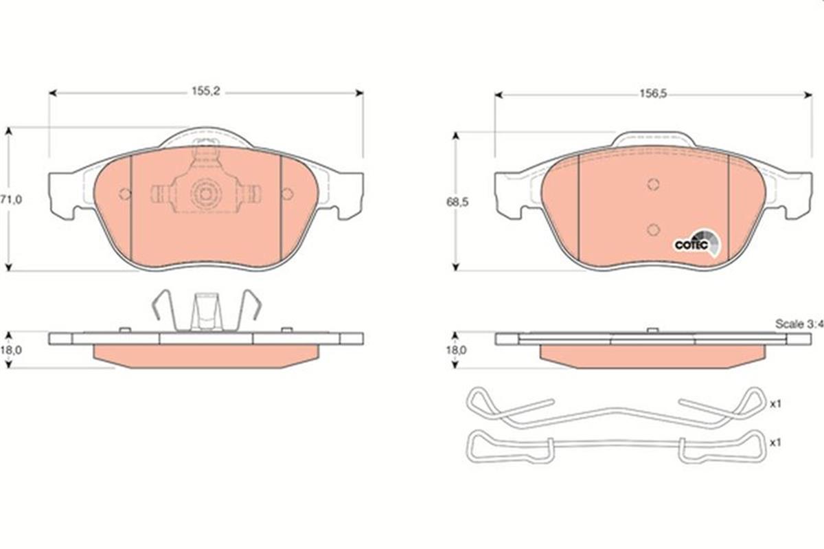 Renault Laguna 2 Ön Fren Balatası 7701206599-7701206747-77012098