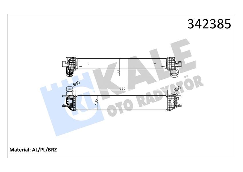 Renault Laguna Coupe Turbo Radyatörü Intercooler KALE-RADYATOR