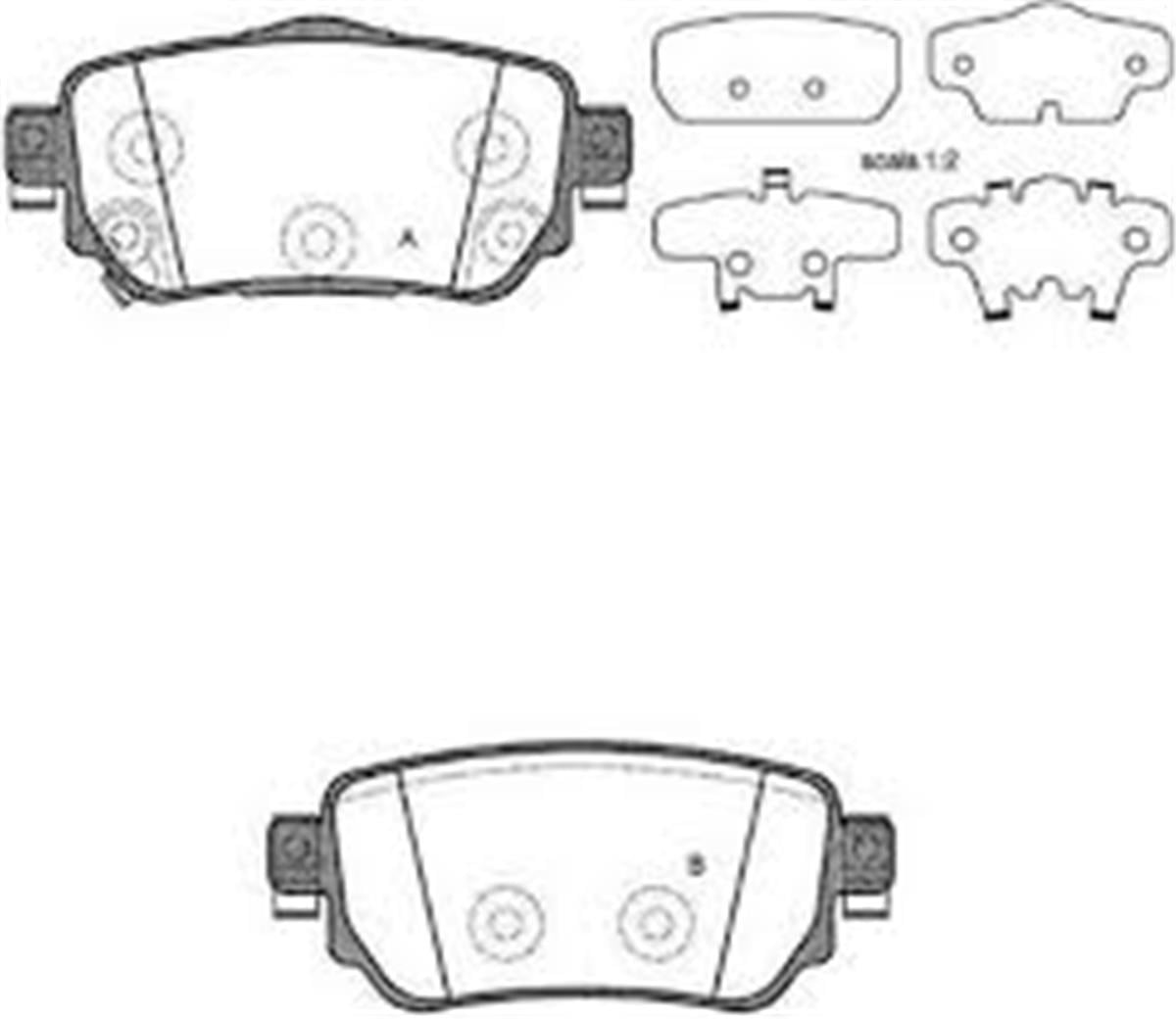 Renault Kadjar (2015>) Koleos 2 (2018>) Arka Fren Balata 440605889R-440606633R-D40604ca