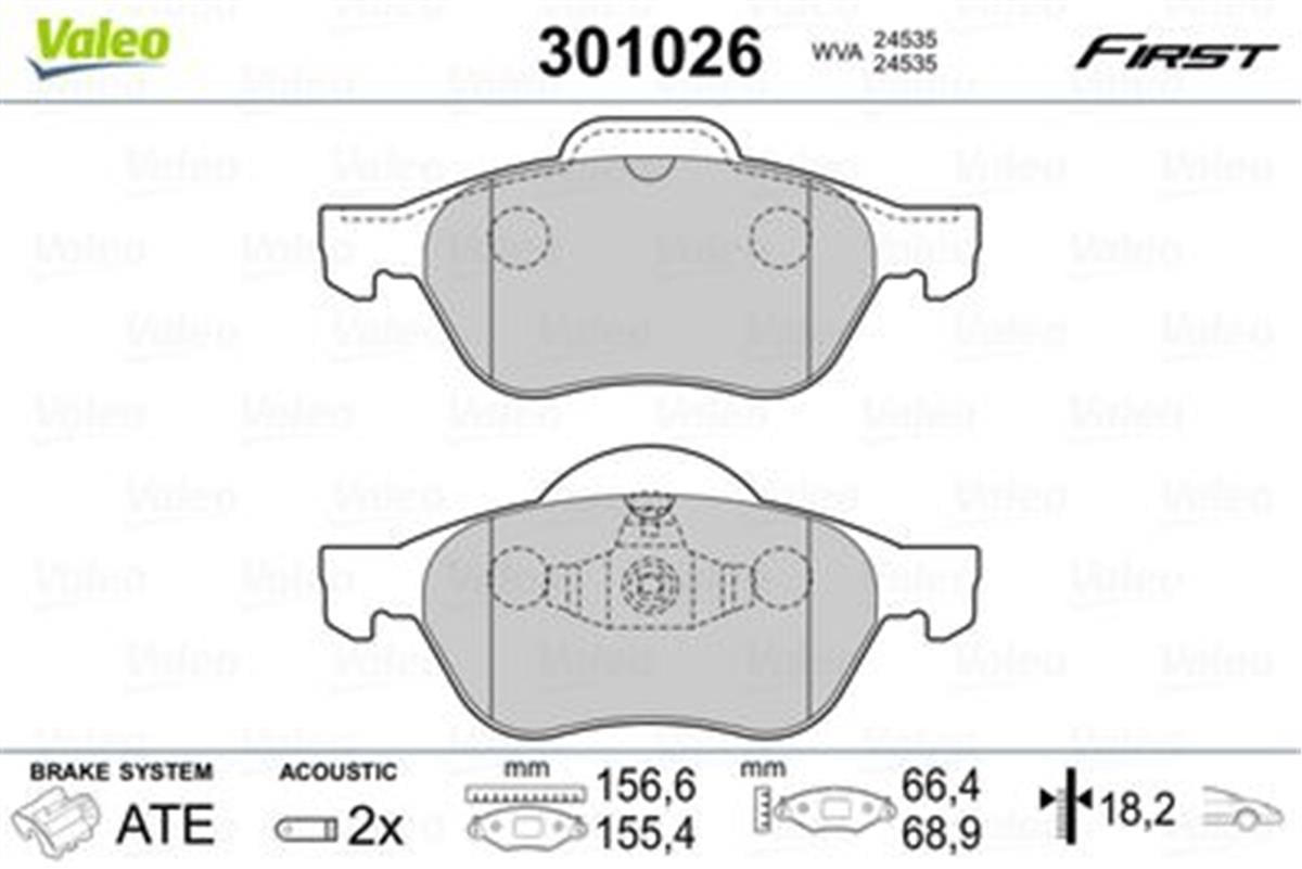 Renault Megane 2 Scenic 2 Clio 3 Ön Balata 410601237R-7701209100-Wva24535