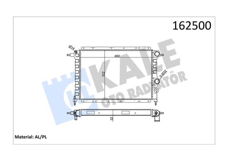 Renault 25 Espace 2.0 2.2 1.9 DTI Radyatör 2 Sıra KALE-RADYATOR