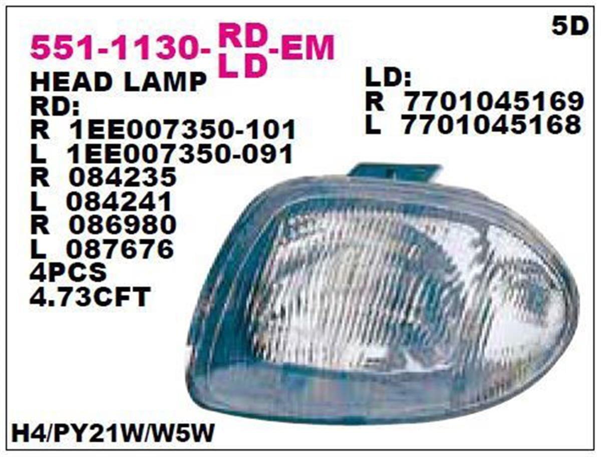 Renault Clio Sol Far Depo (1998 Ve Üzeri Modeller) 260603338R