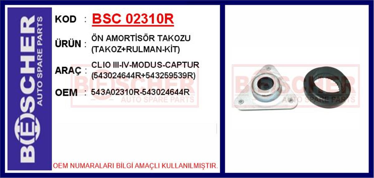 Renault Clio 3 4 Modus Captur Ön Amortisör Takozu Rulmanlı 543A02310r-543024644R