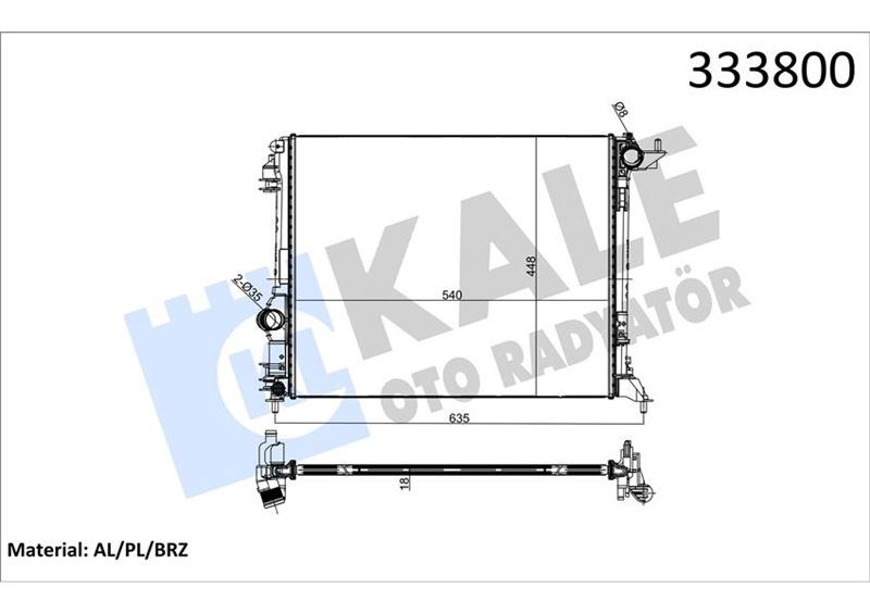 Renault Grand Scenic 4 Motor Su Radyatörü 1.2 TCE KALE-RADYATOR