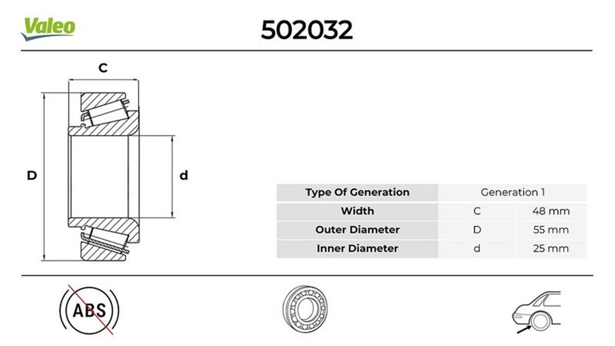 Renault Megane 2 Scenic 2 Arka Teker Rulmanı 48X25x55 7701208059