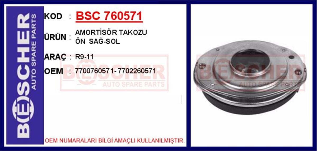 Renault R9 R11 Amortisör Takozu Ön Sağ Sol 7700760571-7702260571