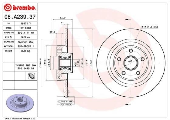 Renault Arka Fren Diski Rulman Kitli BREMBO