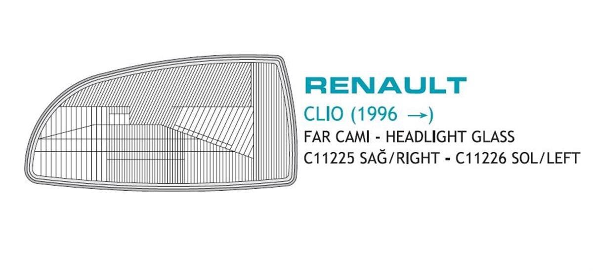 Renault Clio 1996 Sağ Far Camı Ayfar