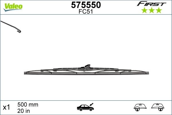 Renault Dacia Silecek Süpürgesi 500 mm VALEO