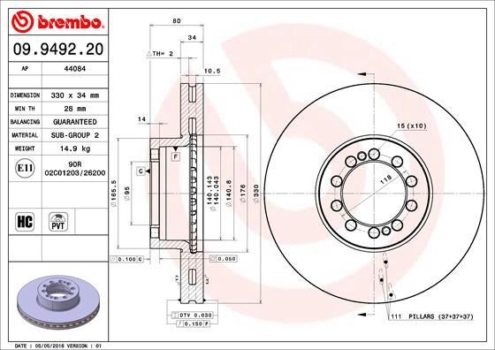 Renault Trucks D Fren Diski BREMBO