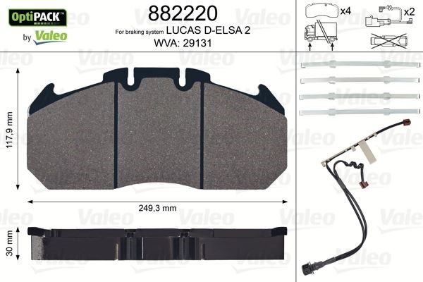 Renault Trucks Magnum Premium Disk Fren Balatası Optipack Sensörlü 22.5... VALEO