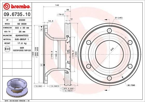 Renault Trucks Midliner Fren Diski BREMBO