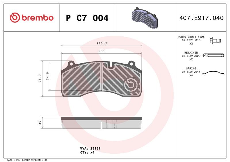 King Long XMQ Renault Trucks Midlum Volvo FL II Fren Balatası BREMBO