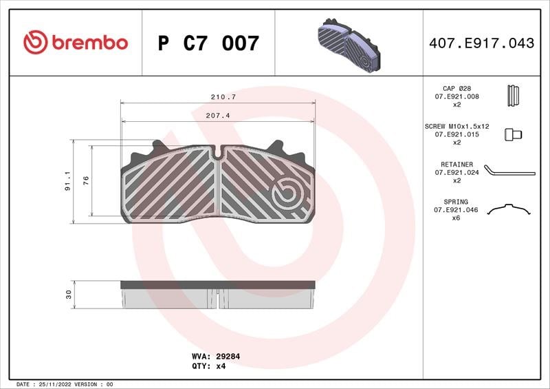 Renault Trucks D Midlum Volvo FL II Fren Balatası BREMBO