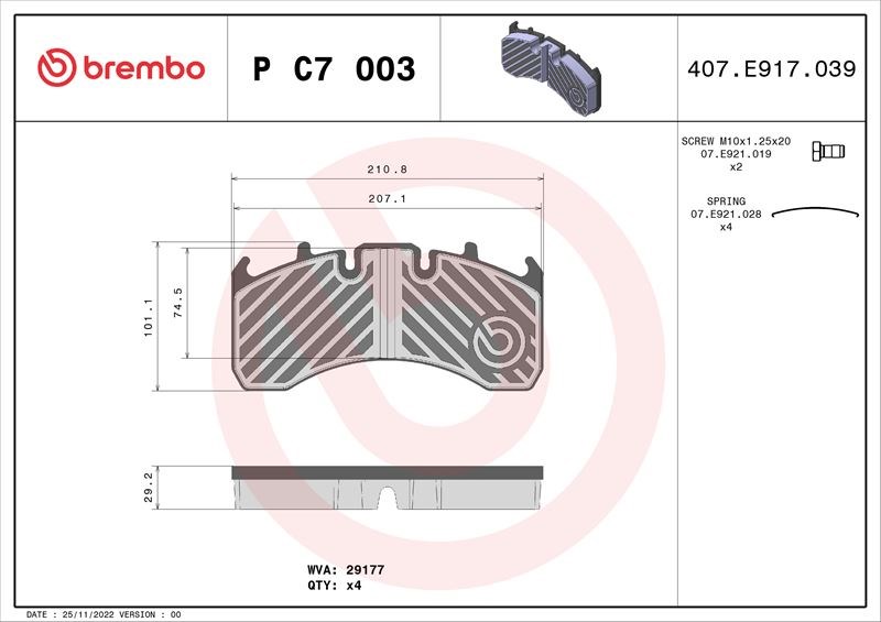 Meritor LM LMC TAC TM Renault Trucks C Fren Balatası BREMBO