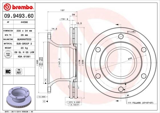 Renault Trucks Midlum Fren Diski BREMBO