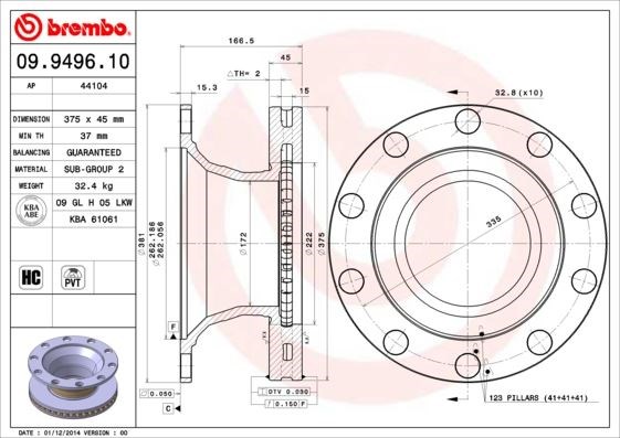Renault Trucks D Fren Diski BREMBO