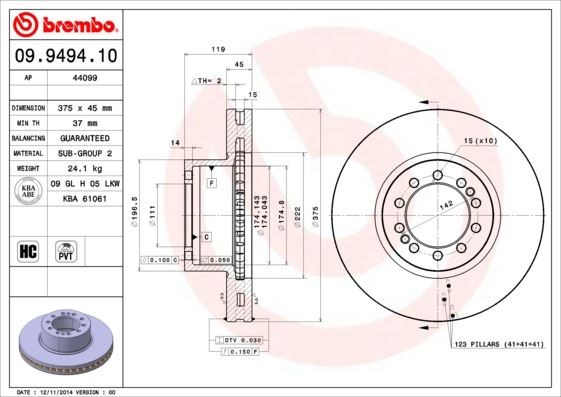Renault Trucks D Fren Diski BREMBO