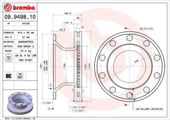 Renault Trucks D Fren Diski BREMBO