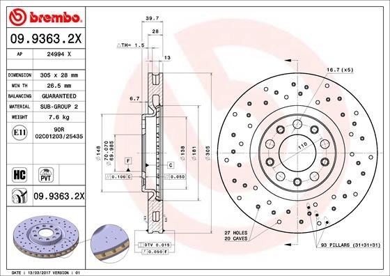 Jeep Renegade Ön Fren Diski BREMBO