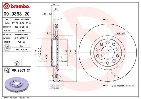 Jeep Renegade Ön Fren Diski BREMBO