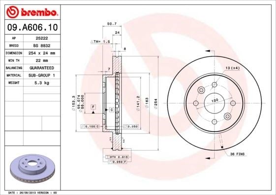 Kia Rio Ön Fren Diski Hava Kanallı BREMBO