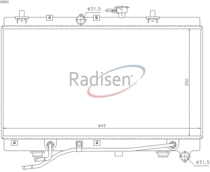 Kia Rio 00- 1.3i-1.5i 16V Otomatik Benzinli Radyatör RADISEN